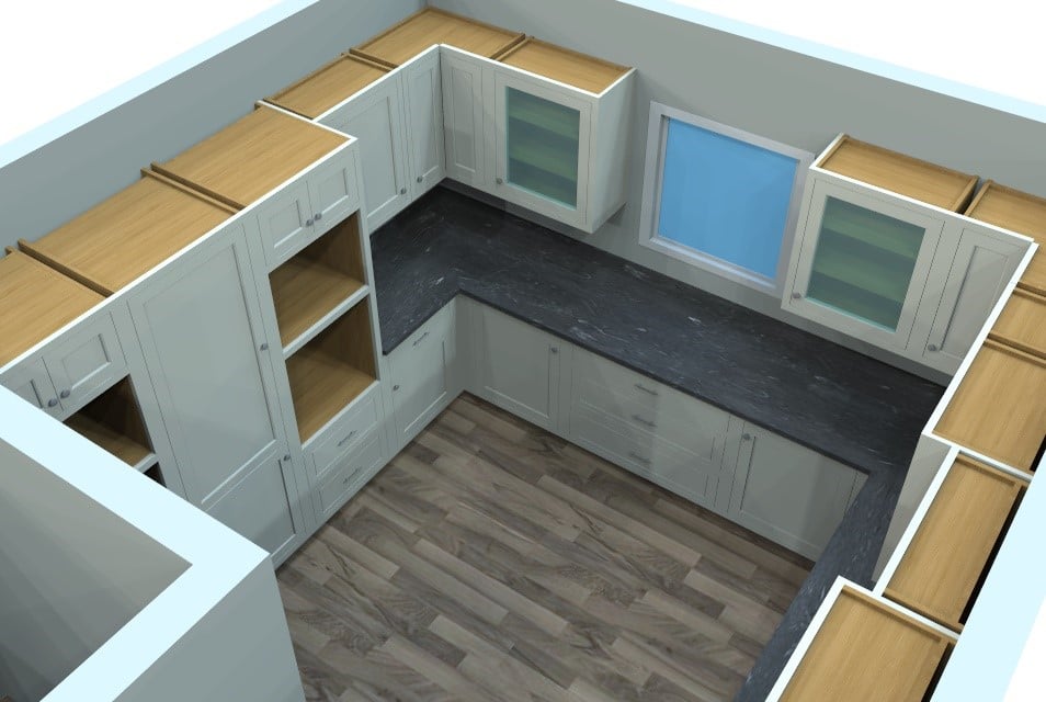 Free 3D Kitchen Design Plans & Perspective Views
